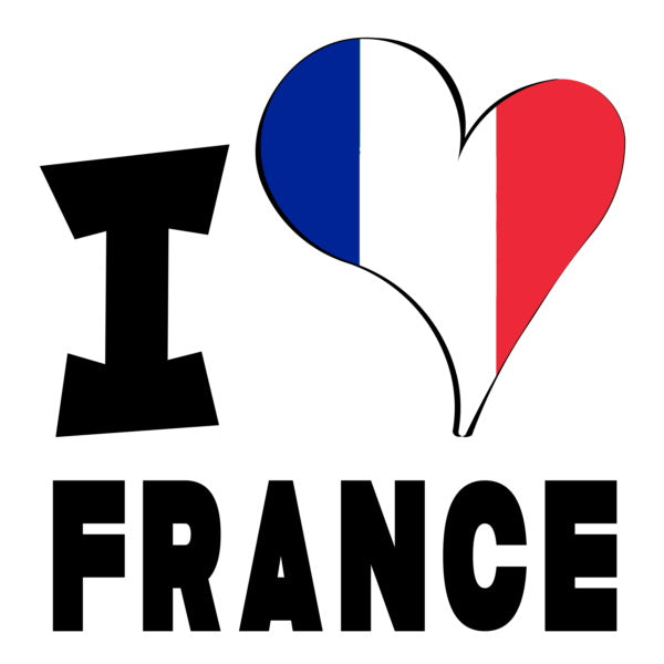 Unisex Hoodie - I Love France Flag