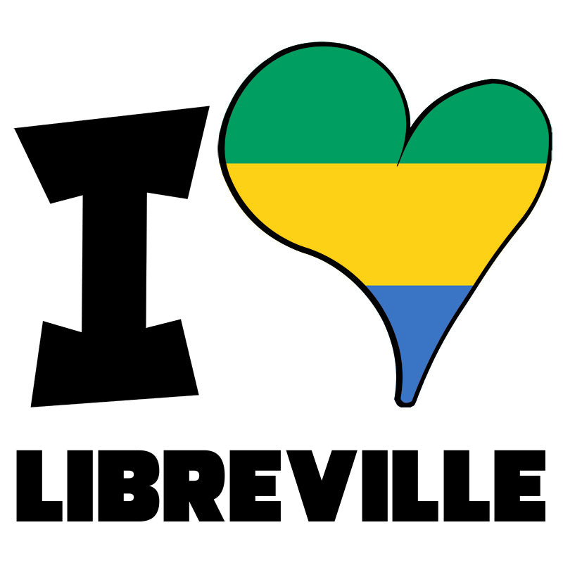 Unisex Hoodie - I Love Libreville Flag