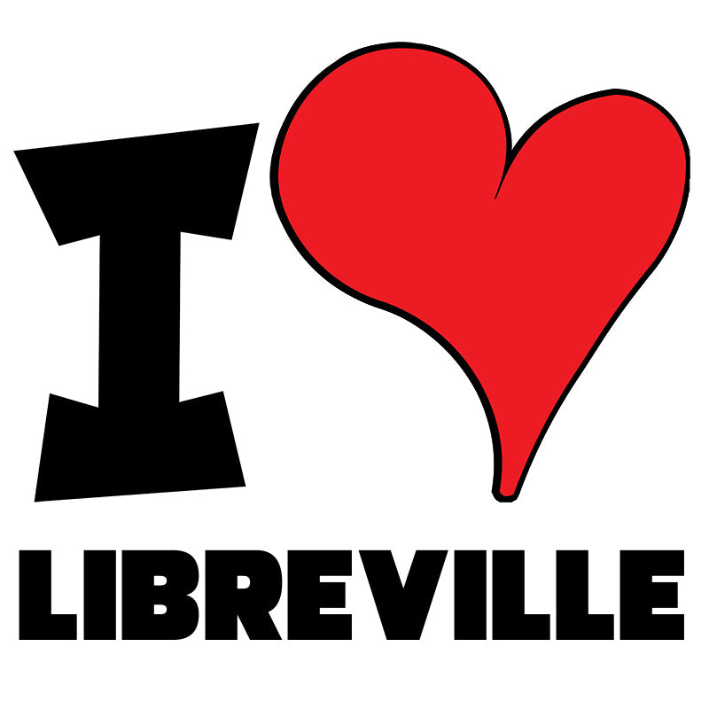 Unisex Hoodie - I Love Libreville Red