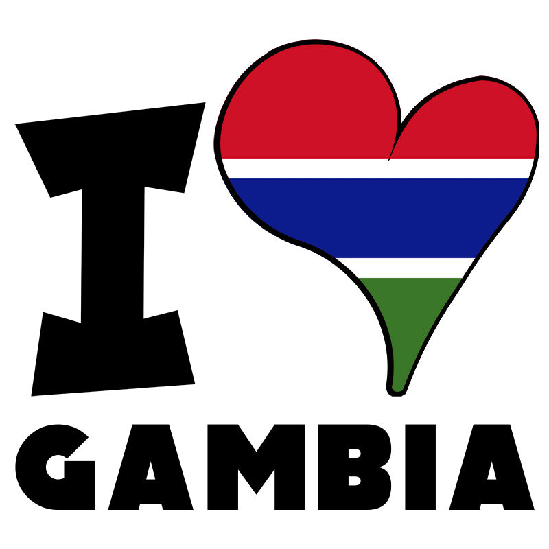 Unisex t-shirt - I Love Gambia Flag