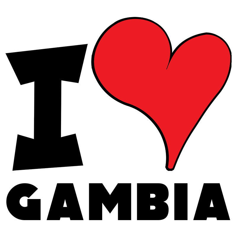 Unisex Hoodie - I Love Gambia Red