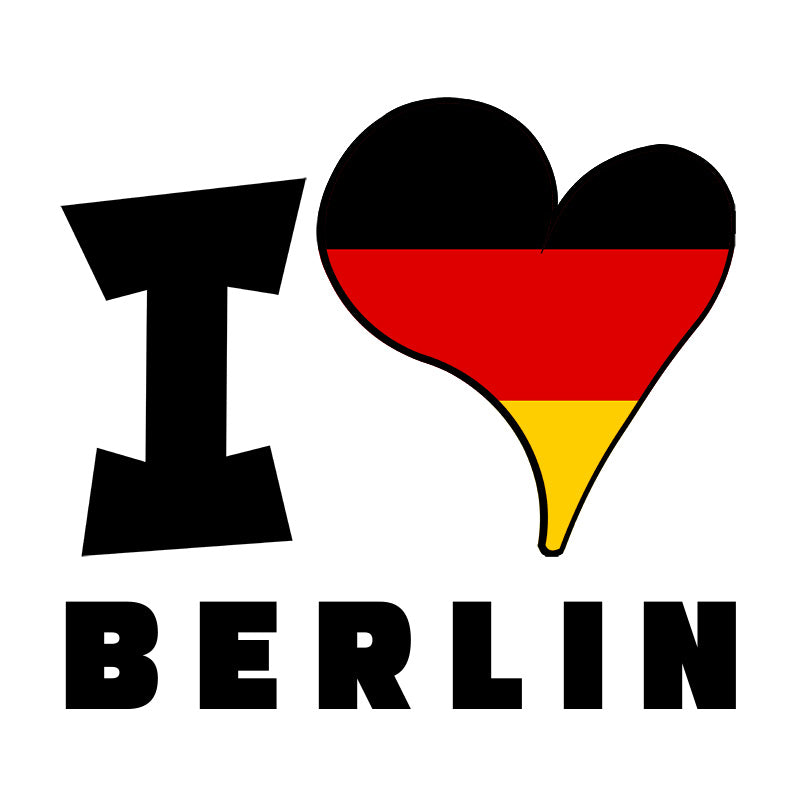 Unisex Hoodie - I Love Berlin Flag