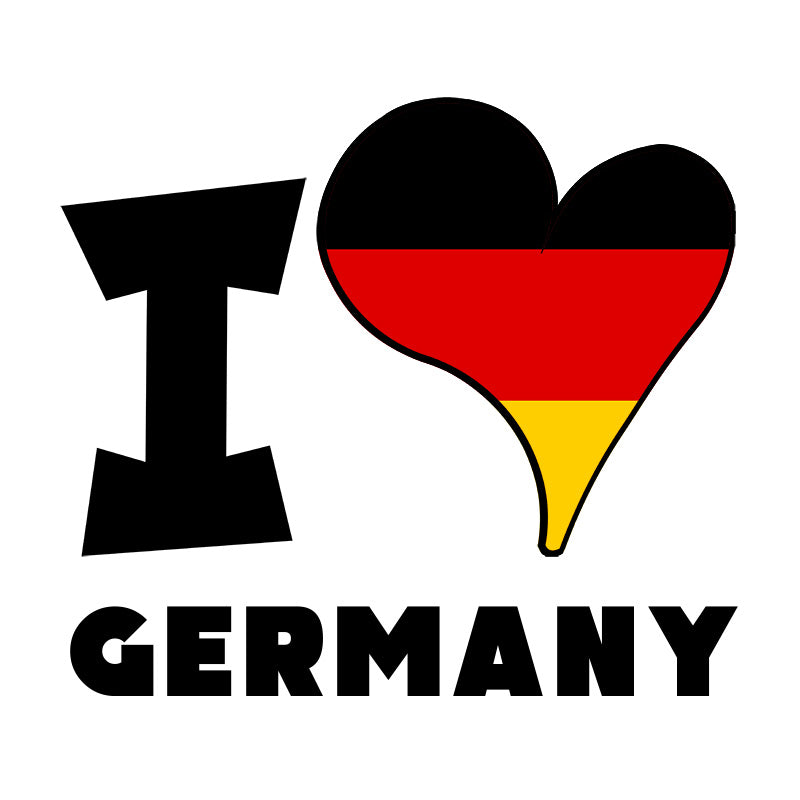 Unisex Hoodie - I Love Germany Flag