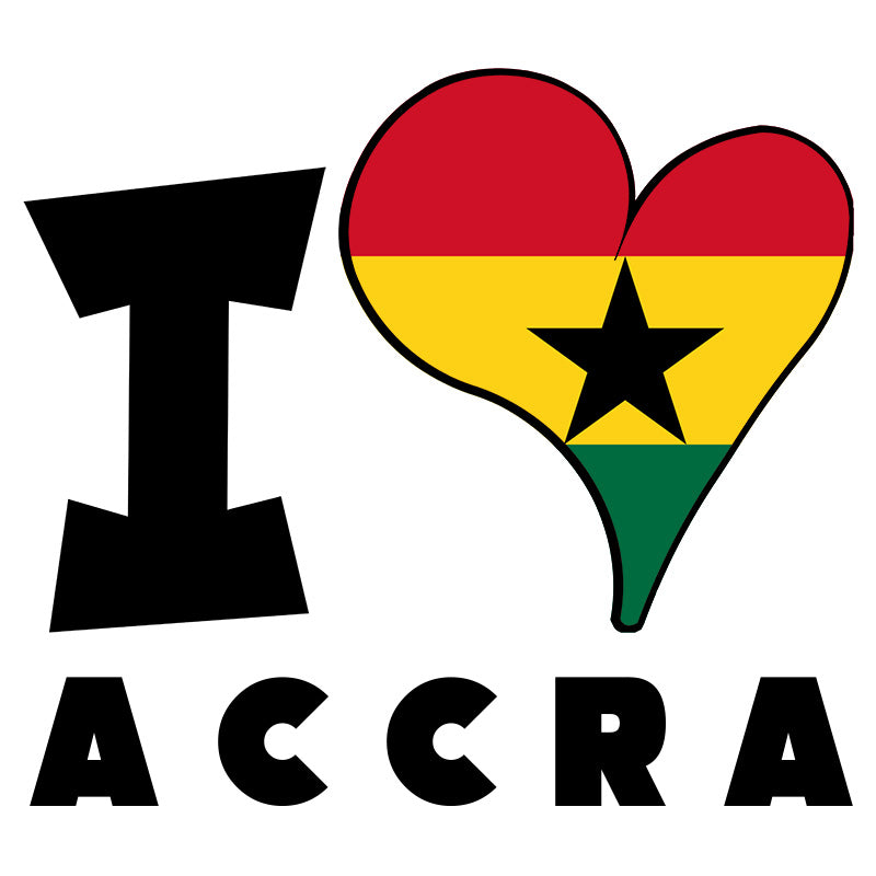 Unisex Hoodie - I Love Accra Flag