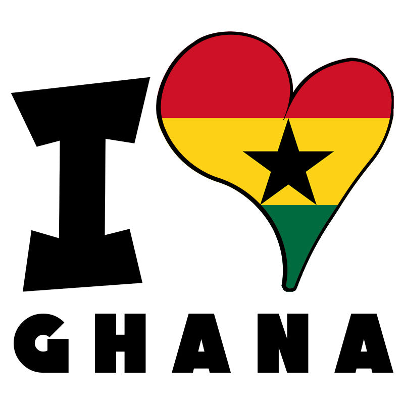 Unisex Sweatshirt - I Love Ghana Flag