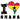 Unisex t-shirt - I Love Ghana with scratchy flag