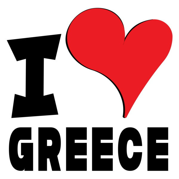 Unisex t-shirt - I Love Greece Red