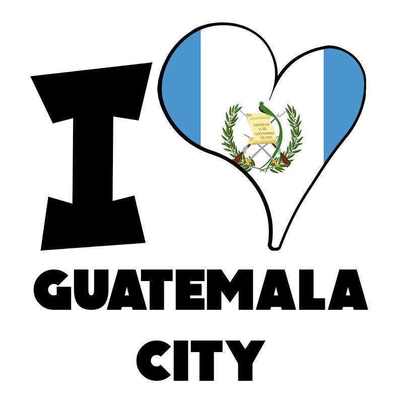 Unisex Hoodie - I Love Guatemala City Flag