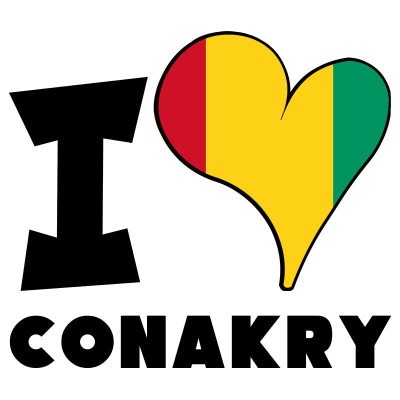 Unisex Hoodie - I Love Conakry Flag