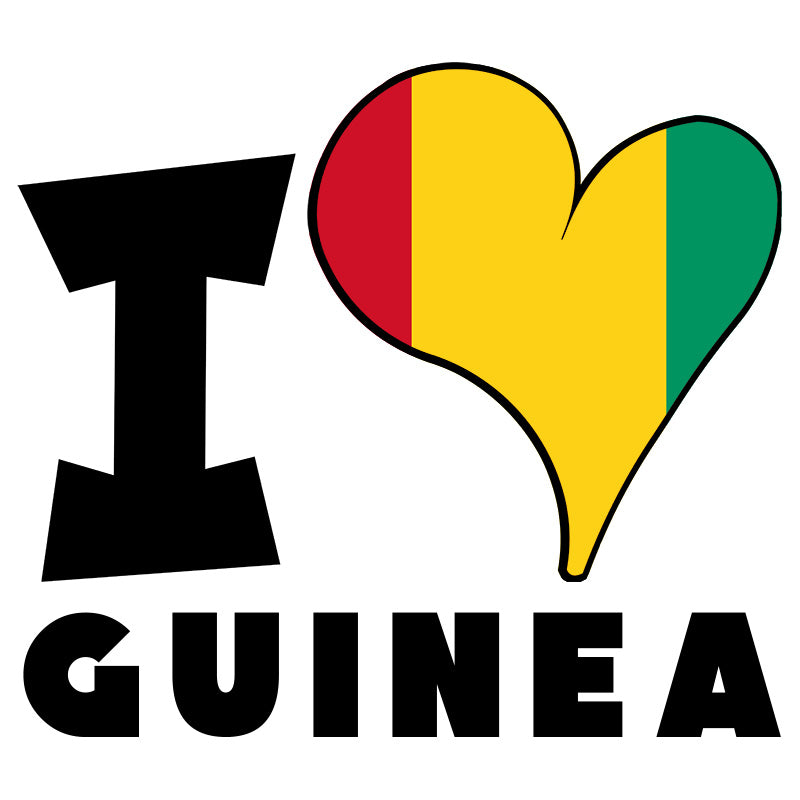 Unisex Hoodie - I Love Guinea Flag