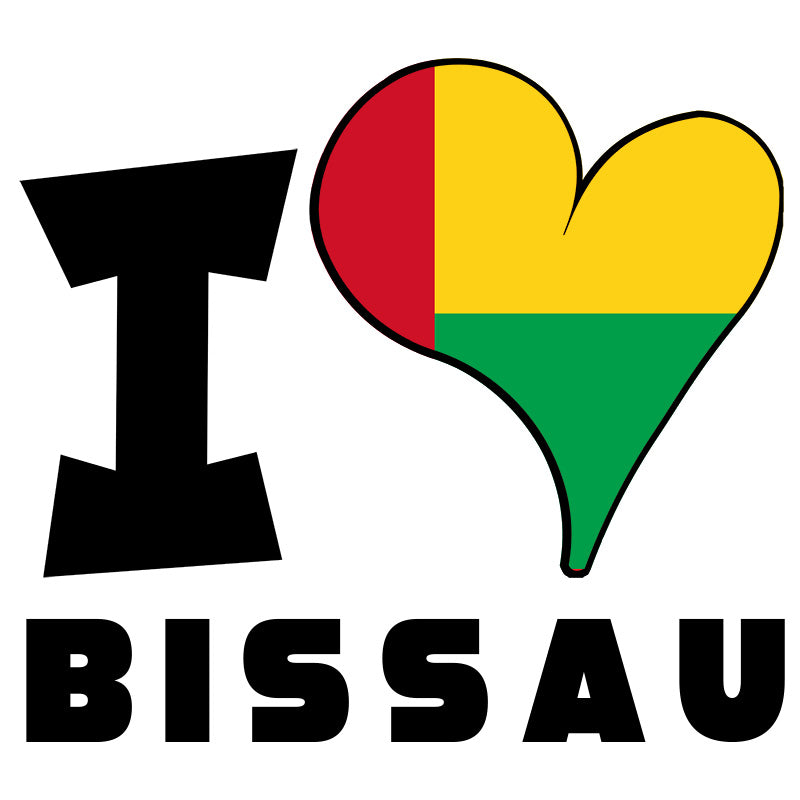 Unisex t-shirt - I Love Bissau Flag