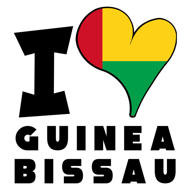 Unisex Hoodie - I Love Guinea-Bissau Flag