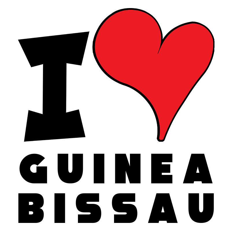 Unisex Hoodie - I Love Guinea-Bissau Red