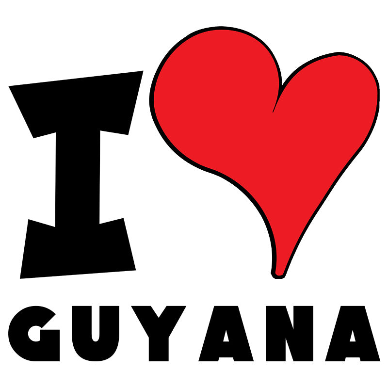 Unisex Hoodie - I Love Guyana Red