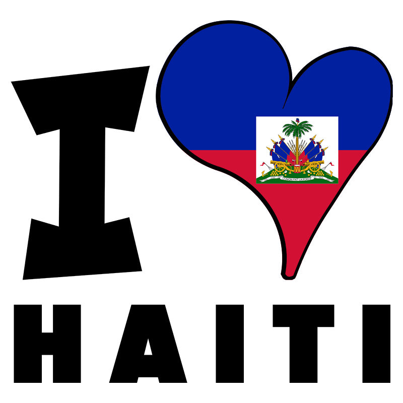 Unisex Hoodie - I Love Haiti Flag