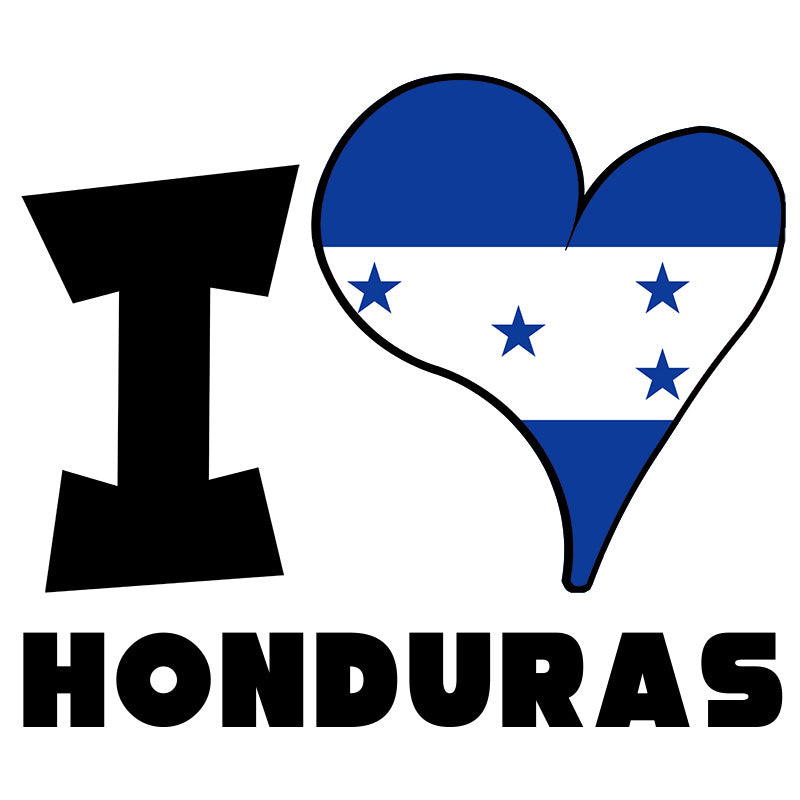 Unisex Hoodie - I Love Honduras Flag