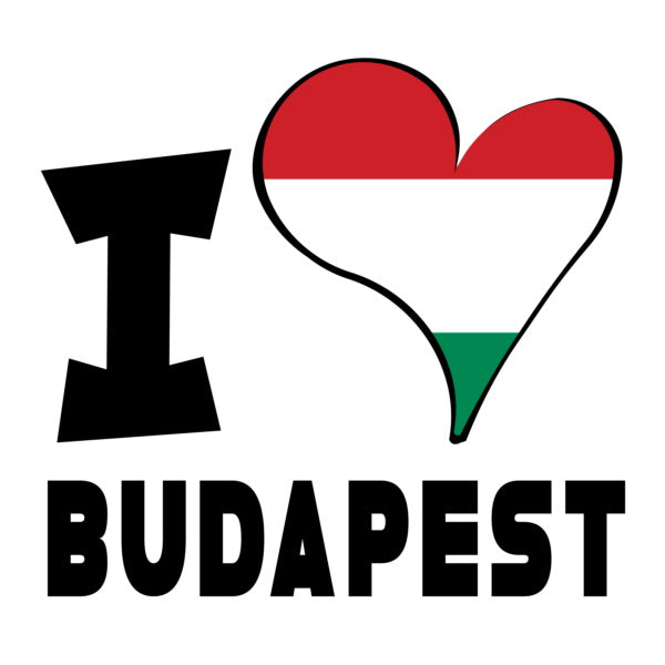 Unisex Hoodie - I Love Budapest Flag