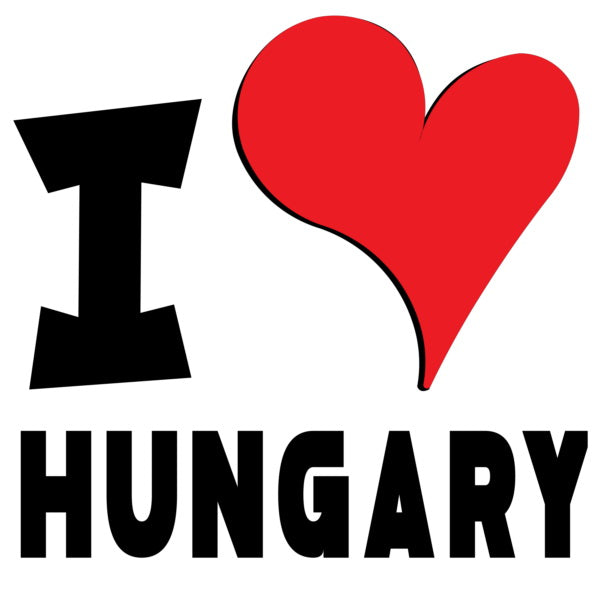 Unisex Hoodie - I Love Hungary Red