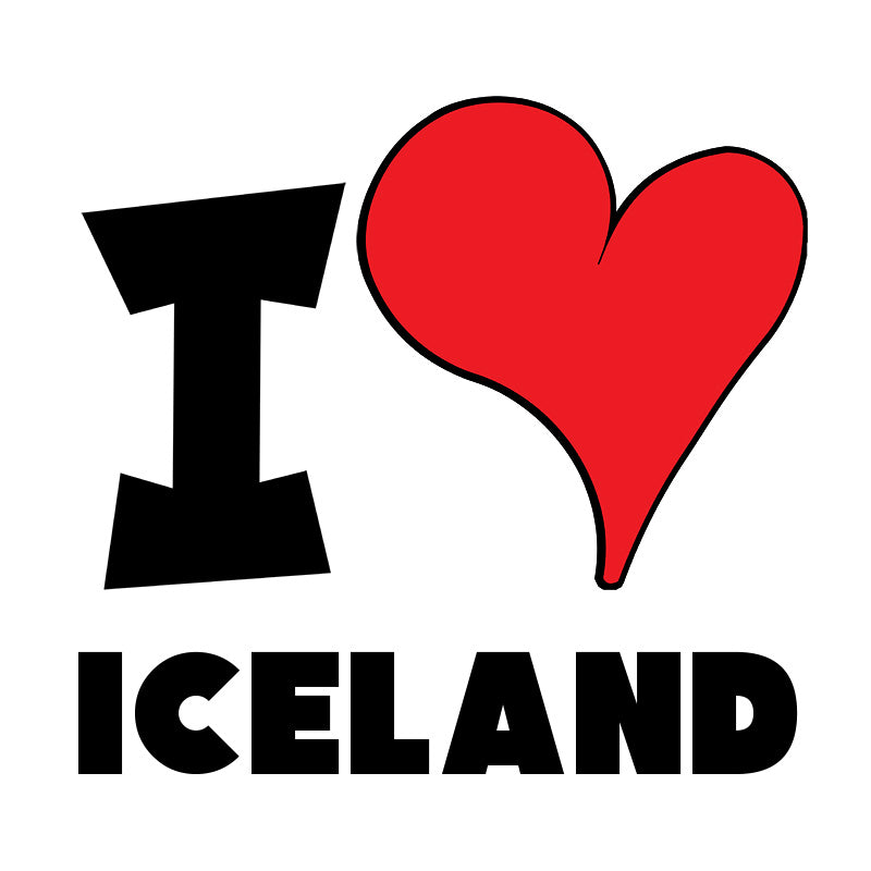 Unisex Sweatshirt - I Love Iceland Red