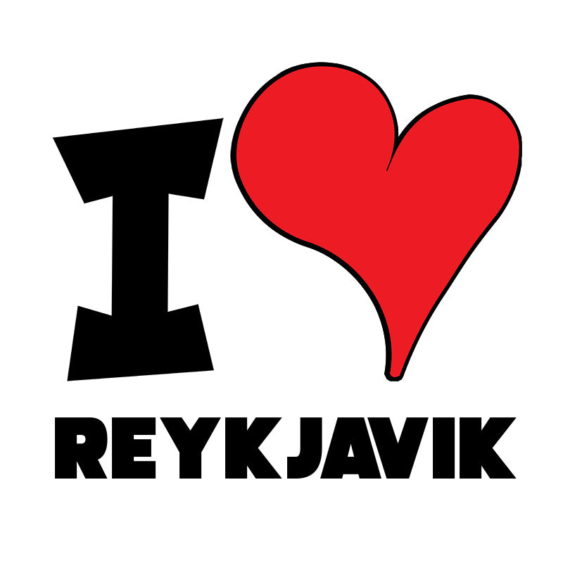 Unisex Hoodie - I Love Reykjavík Red