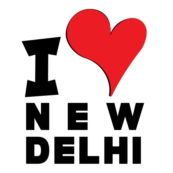 Unisex Hoodie - I Love New Delhi Red