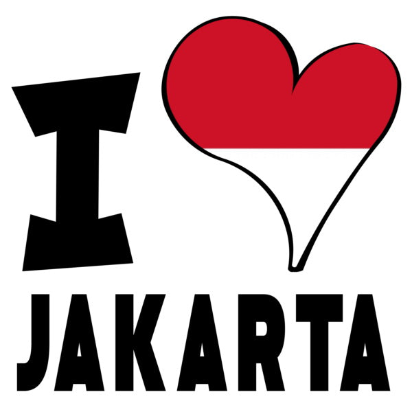 Unisex Sweatshirt - I Love Jakarta flag