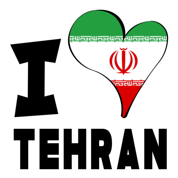 Unisex Hoodie - I Love Tehran Flag