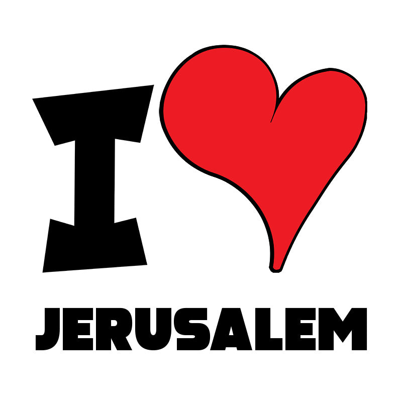 Unisex Sweatshirt - I Love Jerusalem Red