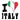 Unisex t-shirt - "I love Italy" with scratchy flag