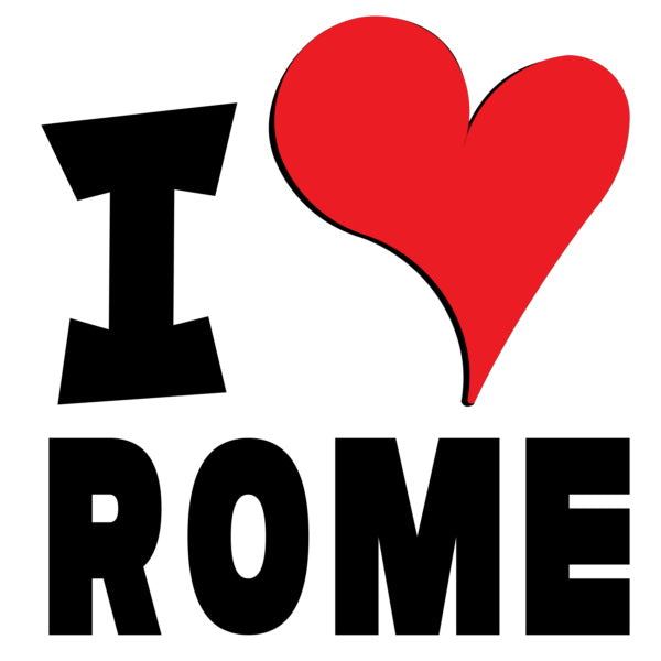 Unisex Hoodie - I Love Rome Red