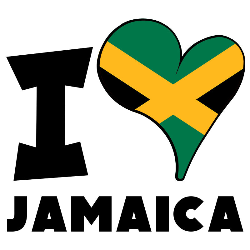 Unisex Hoodie - I Love Jamaica Flag