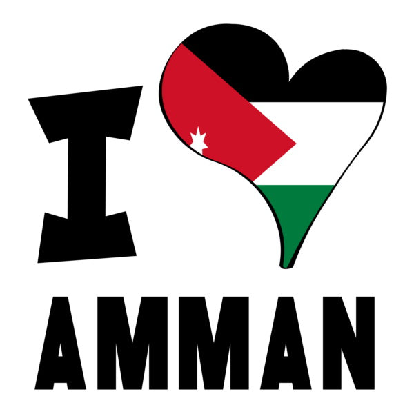 Unisex t-shirt - I Love Amman Flag