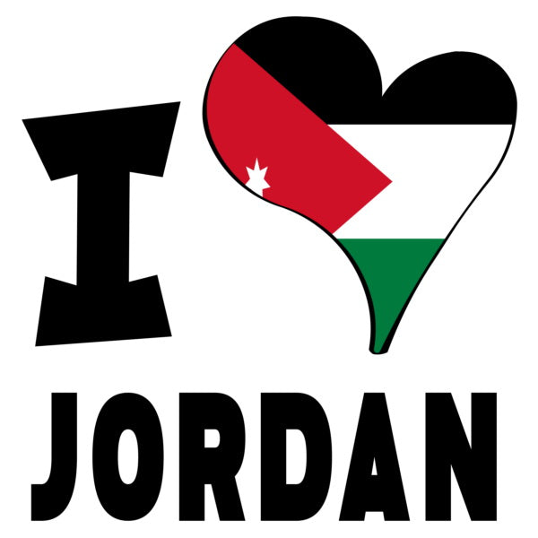 Unisex Hoodie - I Love Jordan Flag