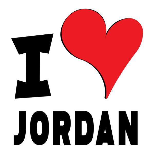 Unisex Hoodie - I Love Jordan Red