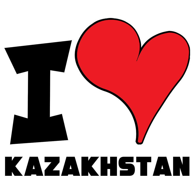 Unisex Hoodie - I Love Kazakhstan Red