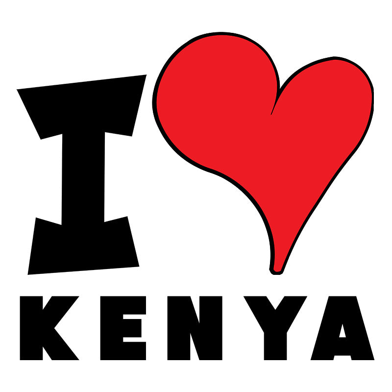 Unisex Hoodie - I Love Kenya Red