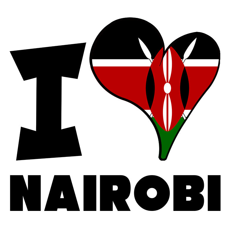 Unisex Sweatshirt - I Love Nairobi Flag