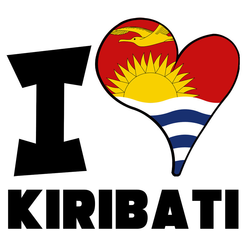 Unisex Hoodie - I Love Kiribati Flag