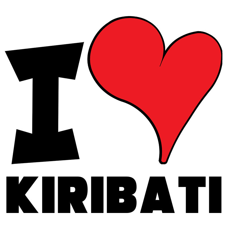 Unisex Hoodie - I Love Kiribati Red