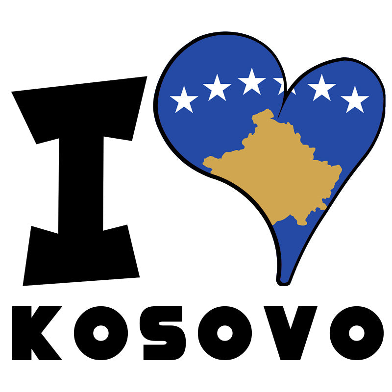 Unisex Sweatshirt - I Love Kosovo Flag