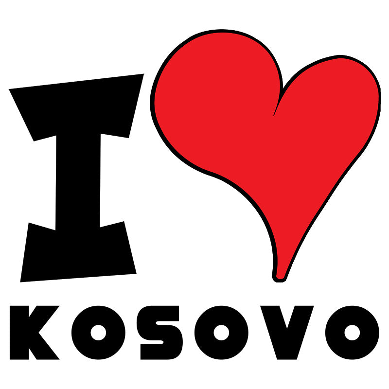 Unisex Hoodie - I Love Kosovo Red