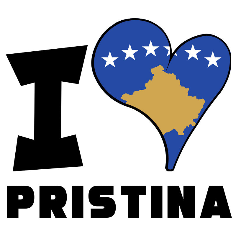 Unisex Hoodie - I Love Pristina Flag