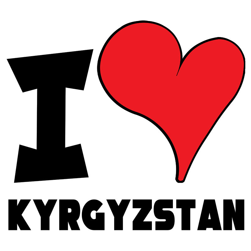 Unisex Sweatshirt - I Love Kyrgyzstan Red