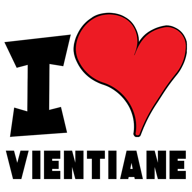 Unisex Hoodie - I Love Vientiane Red