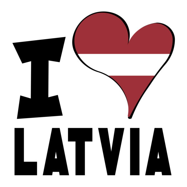 Unisex Hoodie - I Love Latvia Flag