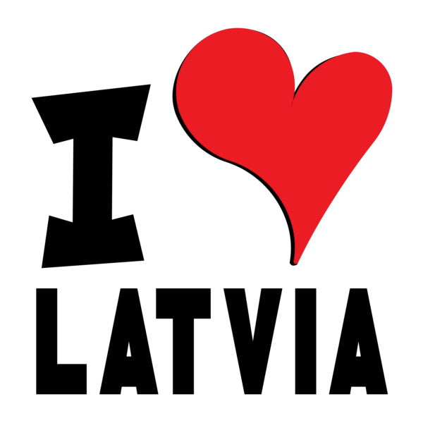 Unisex Hoodie - I Love Latvia Red