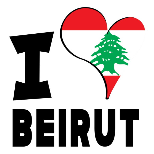 Unisex Hoodie - I Love Beirut Flag