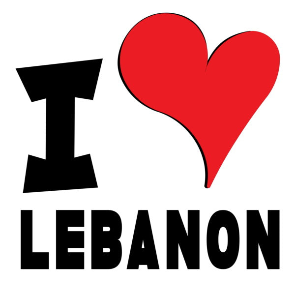 Unisex Hoodie - I Love Lebanon Red