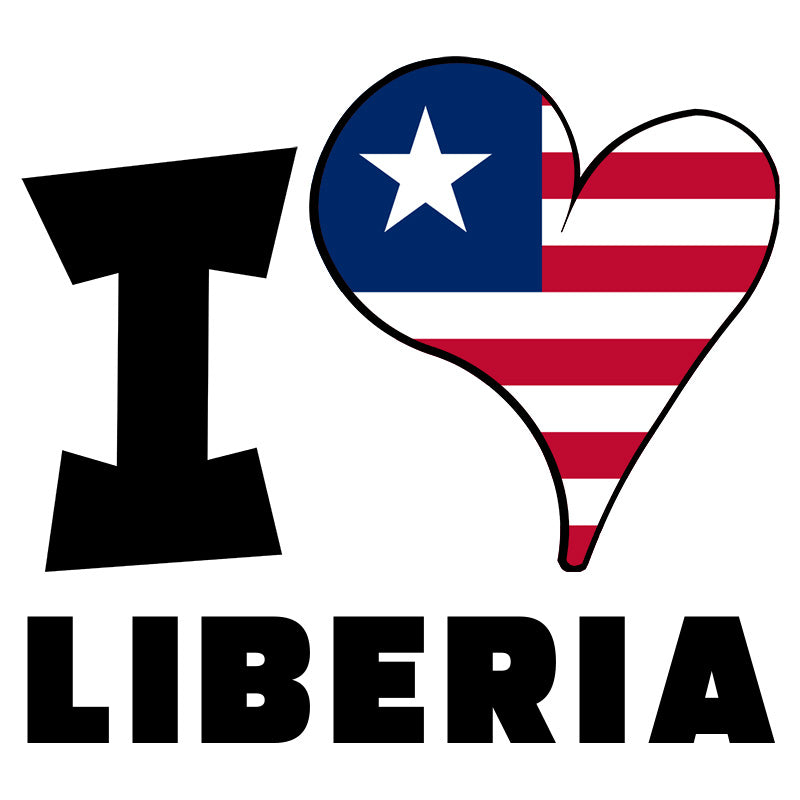 Unisex Hoodie - I Love Liberia Flag