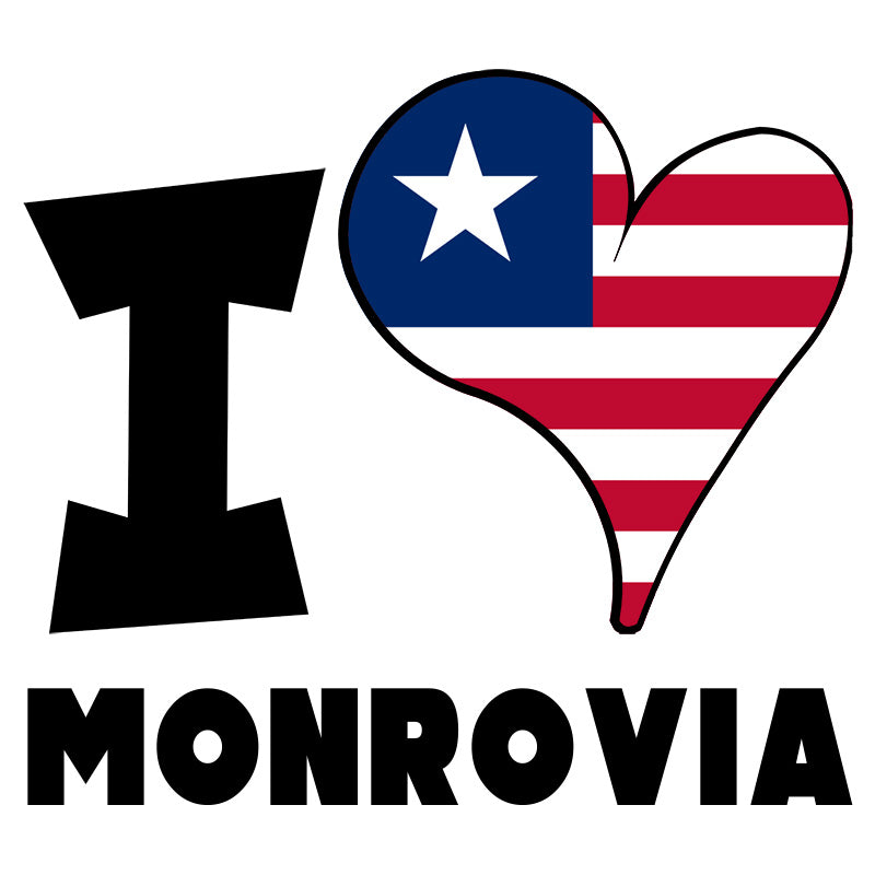 Unisex Sweatshirt - I Love Monrovia Flag